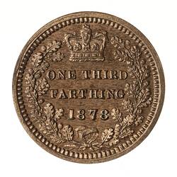 Proof Coin - 1/3 Farthing, Malta, 1878