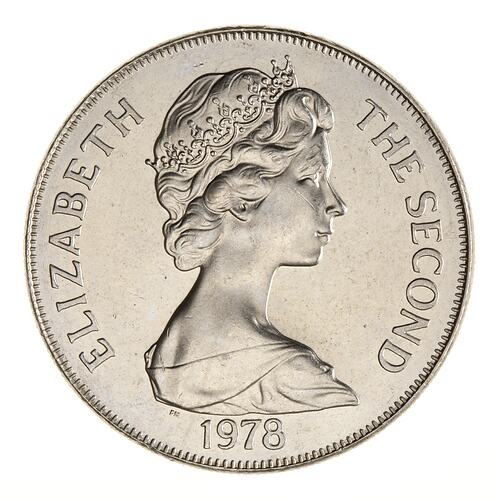 Coin - Crown, 25th Anniversary of Coronation of Queen Elizabeth II, St Helena, 1978