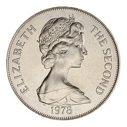 Coin - Crown, 25th Anniversary of Coronation of Queen Elizabeth II, St Helena, 1978