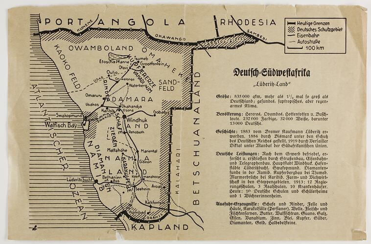 Information Sheet - African Countries, Guenter Schneider, 1954-1955