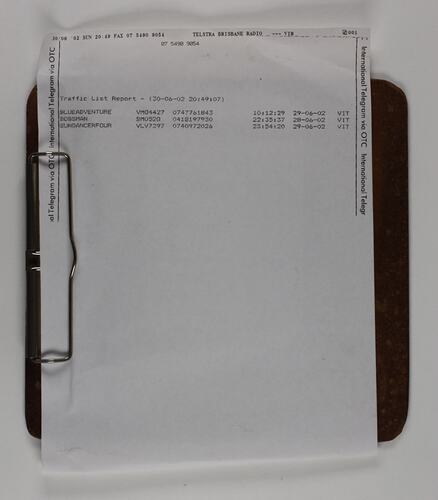 Clipboard with Fax - Radiant Durable, Melbourne Coastal Radio Station, 1990-2002