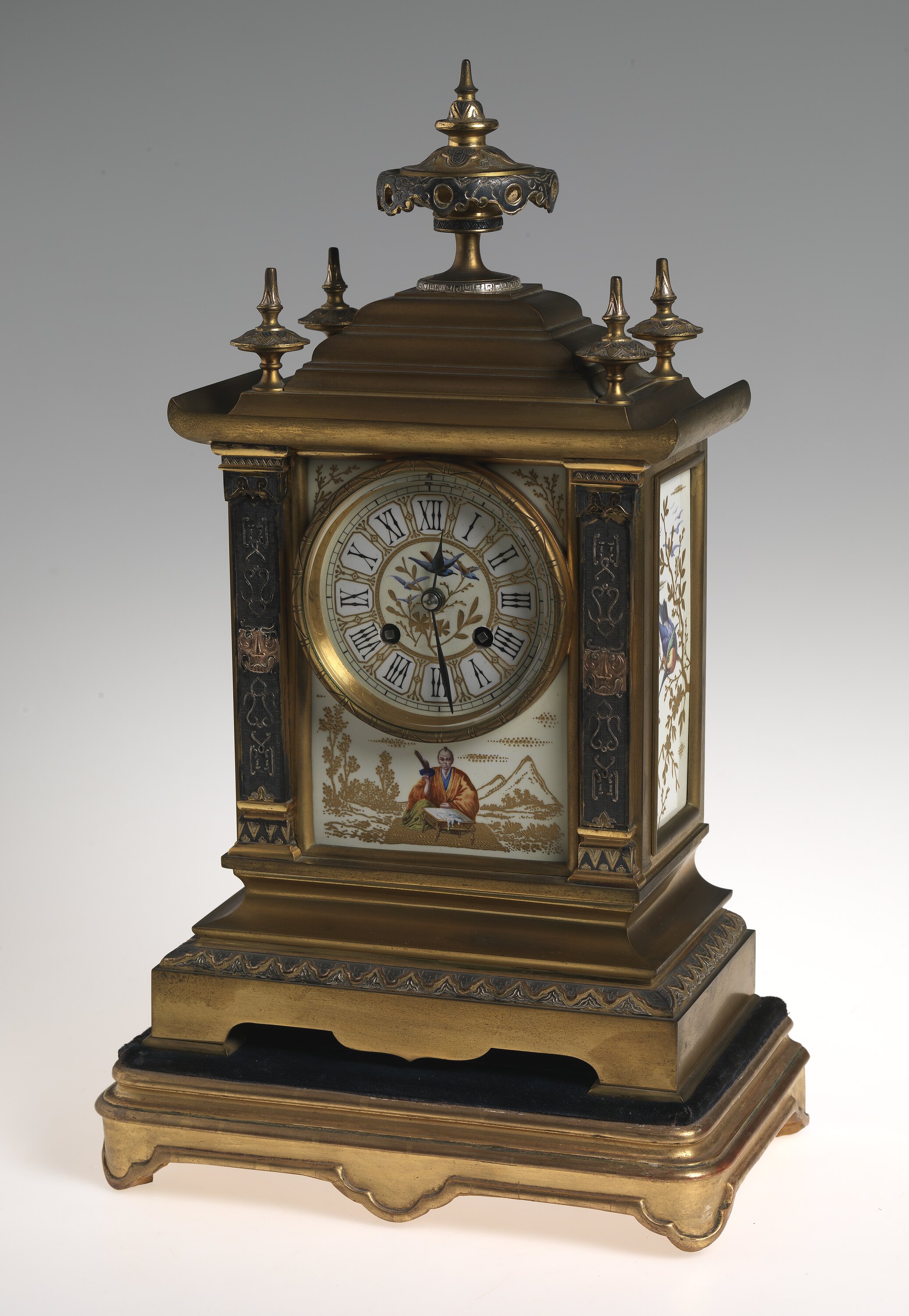 Mantel Clock - Ormolu, Japonisme, Achille Brocot, France circa 1880