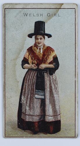 Card - National Costume, Welsh Girl Female, circa 1900