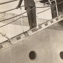 Digital Image - Guiseppe Minniti on the 'Sebastiano Caboto', Victoria Dock, Melbourne, 24 Apr 1950