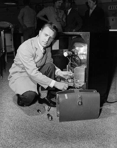 Man with Television, Hampton, Victoria, 1958
