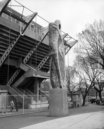 Sculpture Beside Swimming Pool, Olympic Park, Melbourne, Victoria, 1956
