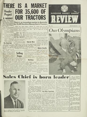 Magazine - Sunshine Massey Harris Review, No 36, Nov 1956