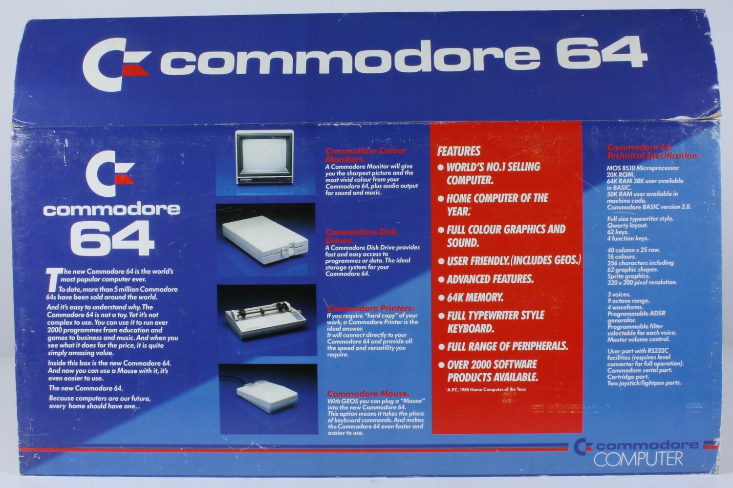 Personal Computer Console - Commodore, Model 64, United States