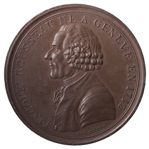 Medal, Jean-Jaques Rousseau, 1795