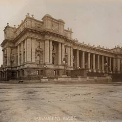 Photograph - Parliament House, Melbourne, Victoria, circa 1890