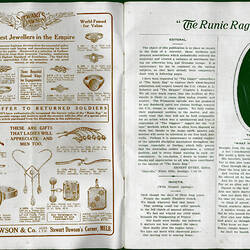 Open booklet showing inside cover and page 1.