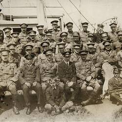 7th Battalion & Ship's Officers on Voyage to Egypt, World War I, 1914-1918