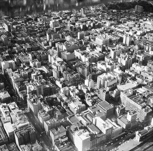 Negative - Aerial View of Melbourne, circa 1965
