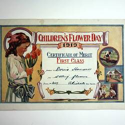 Certificate - Children's Flower Day, 1919