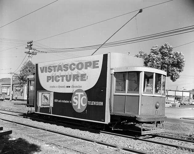 Standard Telephone & Cables Ltd, Advertisement on Tram, Victoria, 22 Apr 1959