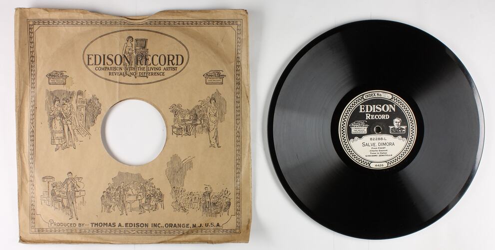 Disc Recording - Edison, Double-Sided, 'Salve, Dimora' and 'Miserere', 1919-1929