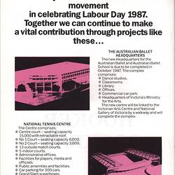 Booklet - Victorian Arts Centre, 'Strike A Light', 1987