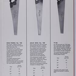 Catalogue - W. Tyzack, Sons & Turner Ltd, Saws & Hand Tools, circa 1975