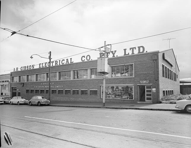 A.H. Gibson Electrical Co, Factory Exterior, North Melbourne, 16 Sep 1959