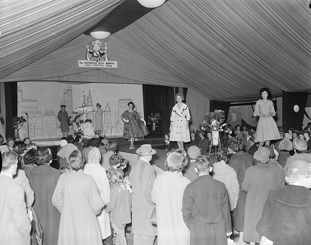 Australian Wool Board, Fashion Parade, Royal Melbourne Show, Flemington, Victoria, 21 Sep 1959