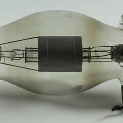 Glass valve with delicate electrical components inside.