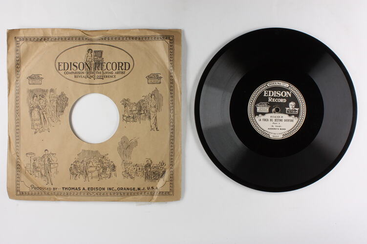 Disc Recording - Edison, Double Sided, 'La Forza Del Destino', Part 1 & 2, Verdi, cica 1919