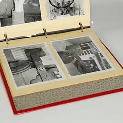 Photograph Album of harvesting equipment.