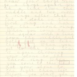 Document - Helen Gorton, to Dorothy Howard, Description of Hopscotch Game 'Hoppy', 25 Mar 1955