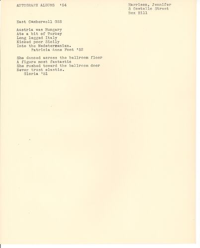 Typed annotations in black ink on paper
