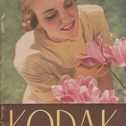 Cover page with tinted photograph of woman.