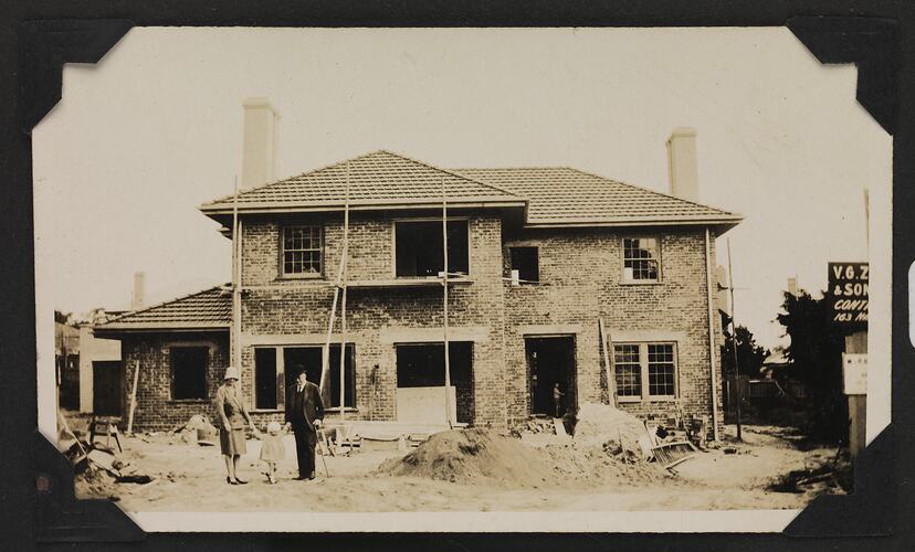 House Under Construction, Stonehaven Court, Toorak, 1927
