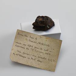 Meteorite sample - Bruce Meteorite / Cranbourne No. 1, collected by Alfred Selwyn, Cranbourne, 23 Feb 1862, Cranbourne No. 1 meteorite