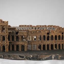 Model of cork colosseum.