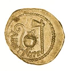 Coin - Aureus, Julius Caesar, Ancient Roman Republic, 46 BC - Reverse