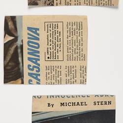 Newspaper Advertisements - 'Bikini Swim Suits', Prudence Jane, Australasian Post, Feb-Mar 1955, Reverse