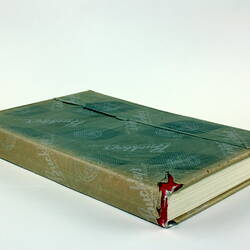 Side view of closed book.