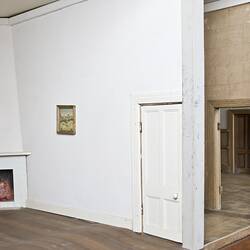 Dolls' House - F.A. Clemons, 'Pendle Hall', 1940s, Room 3, Mr and Mrs Proudfoot's Bedroom, Empty