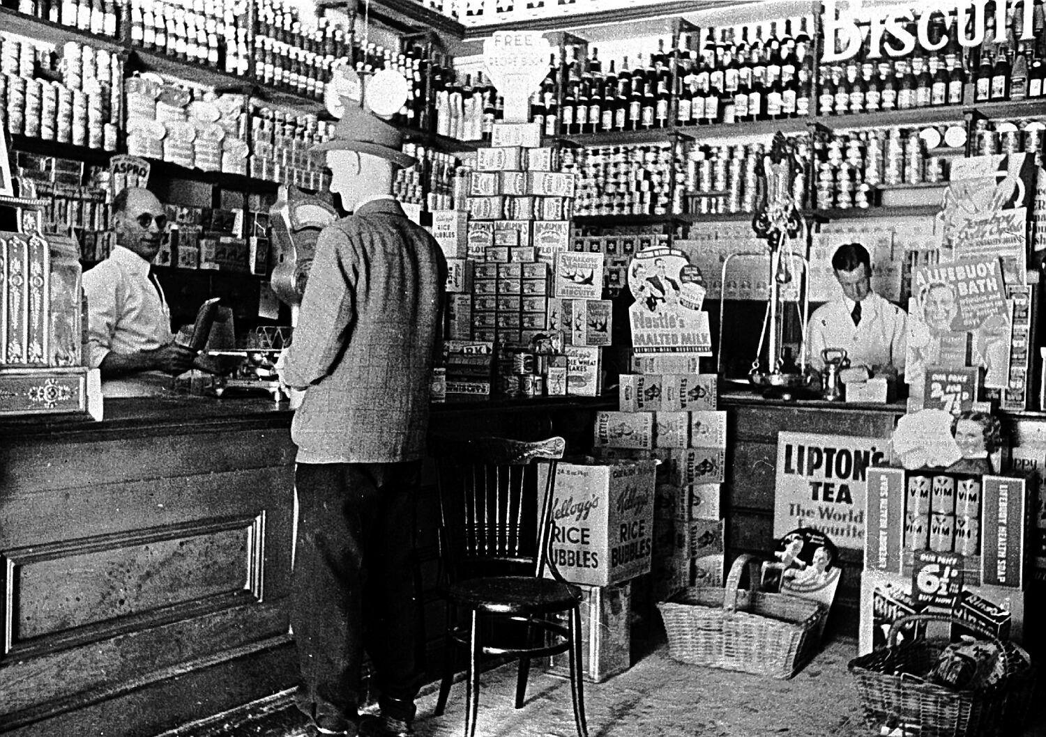 Negative Inside A Grocery Store Ballarat Victoria Circa 1930