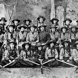 Negative - Salvation Army Girls Brigade, Bendigo, Victoria, circa 1920
