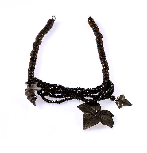 Necklace - Metal Leaves and Shell
