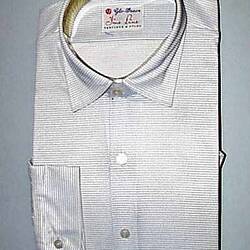 Shirt - Gloweave, Fineline, Blue & White Stripe, circa 1956