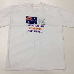 T-Shirt - 'Australian Condoms are the Best', 1991