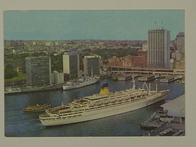 Postcard - Lloyd Triestino Liner Guglielmo Marconi