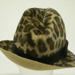Hat - Leopard Skin Print, back view