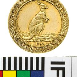 Electrotype Coin Replica - 1/2 Ounce, Kangaroo Office, Melbourne, Victoria, Australia, 1853