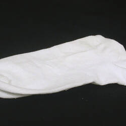 White cotton ankle sock.