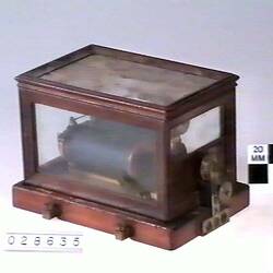 Telegraph Relay - Non-Polarized, with Glazed Timber Case, Siemens Bros., London, England, circa 1865-1900