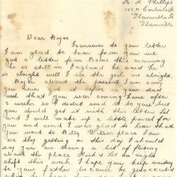 Page - Letter, Mick, Alice, Jim and Lil to Aircraftman Royce Phillips, Personal, 1941-1945