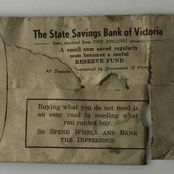 Envelope - Pay, M. D. Fox, State Savings Bank of Victoria, circa 1940-1945