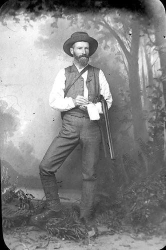 Lantern Slide - Studio Portrait of Archibald James Campbell, Melbourne, Victoria, circa 1880. [BA 1253]